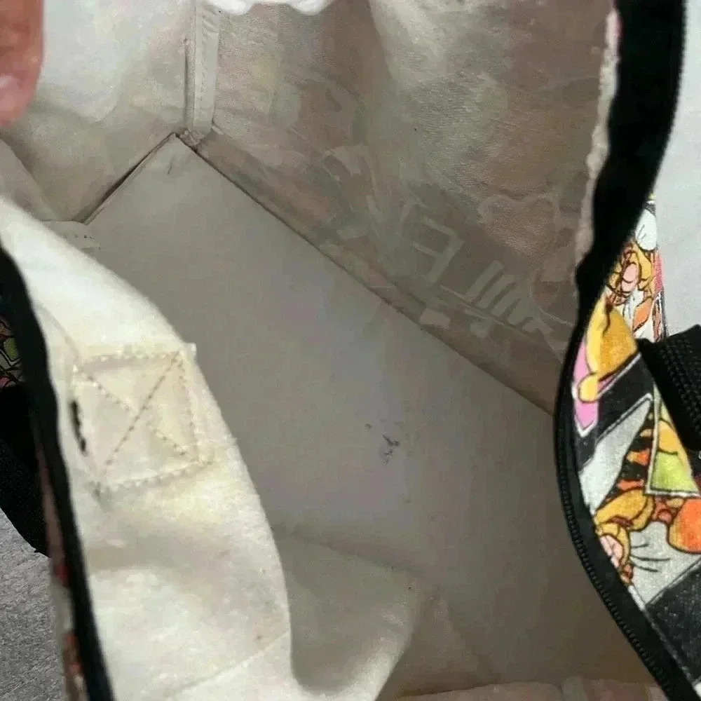 Vintage Winnie  The Pooh Cotton Duffle bag- No Shoulder Strap - Picture 8 of 13